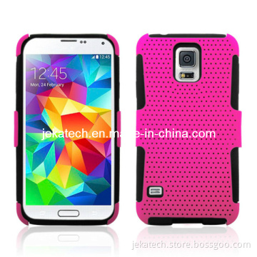 Mesh Plastic Silicone Combo Case for Samsung Galaxy S5